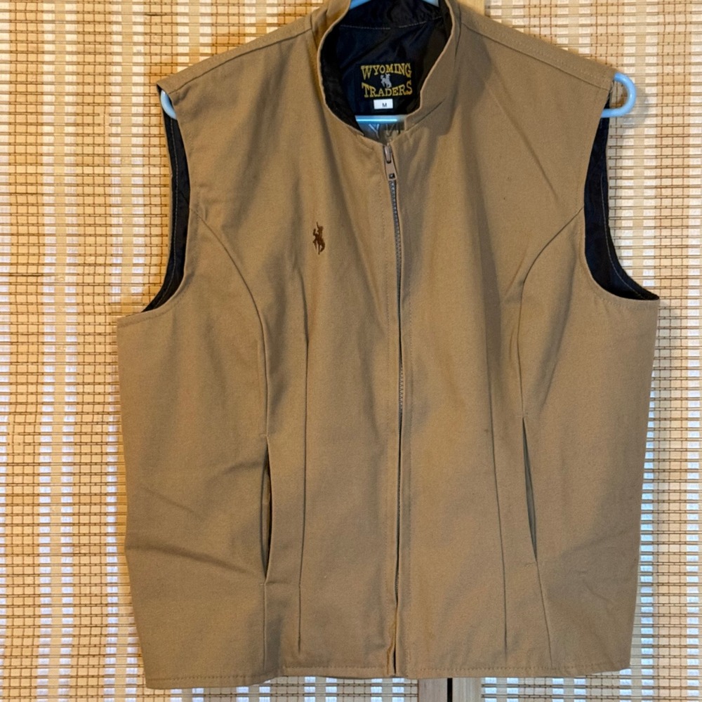 Wyoming Traders National Pony Express Canvas Vest Tan Brown Women Medium